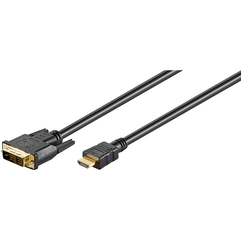 Goobay HDMI - DVI kábel, M/M, 2m, aranyozott