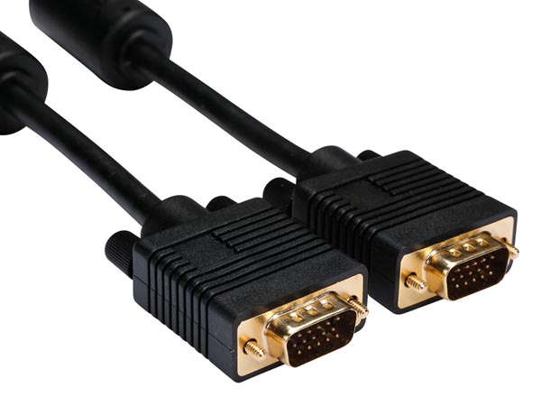 Velleman VGA/SVGA F/F kábel, 5m, aranyozott csatlakozók