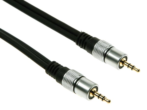 Velleman STEREO Jack 3.5mm professzionális audio kábel, M/M, 1.5m