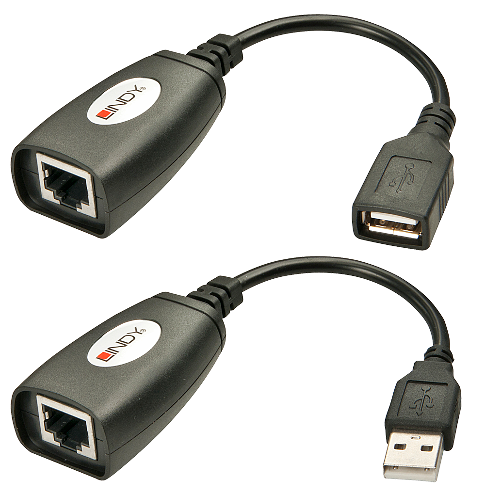 Lindy Ethernet/USB adapter kábel, CAT5/6, max50m