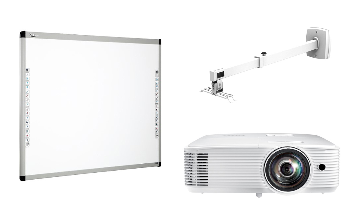 CSOMAGBAN! DONVIEW 86" interaktív tábla + Optoma X309ST projektor + PRB-8M tartó