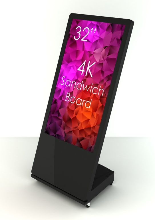 SWEDX SWSB32K8-A2 digitális Totem / Kiosk 32" 4K IN 4K OUT, fekete