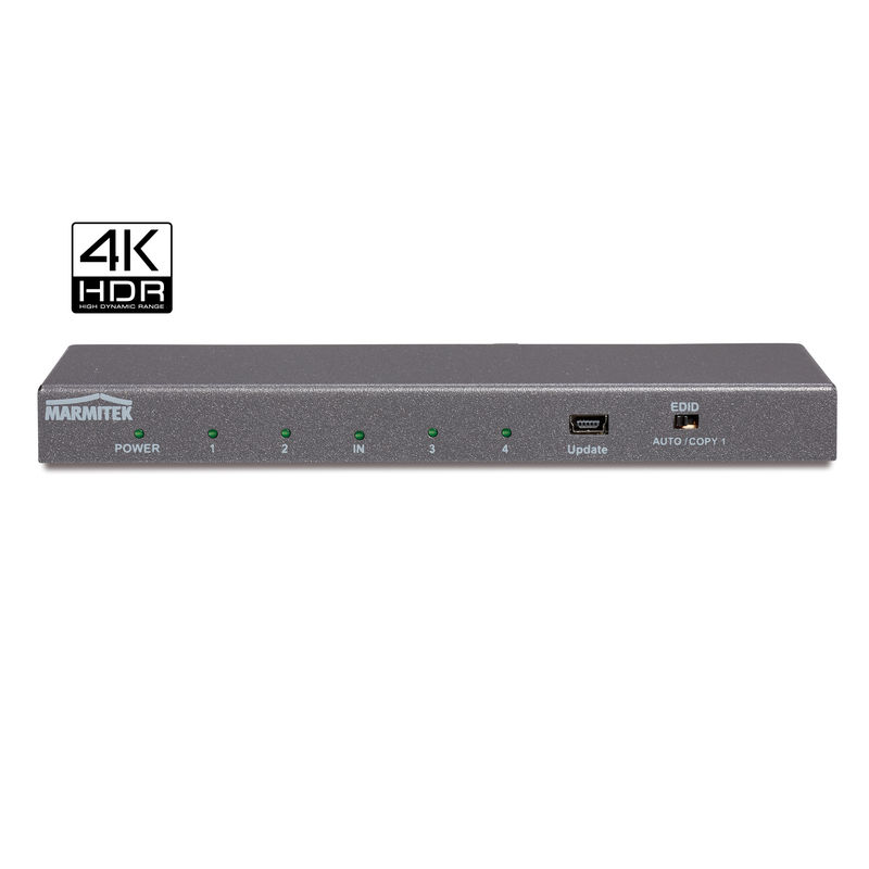 Marmitek 08325 HDMI Splitter ,4K60 (4:4:4) UHD, Split 614 UHD 2.0 – 1 in/ 4 out