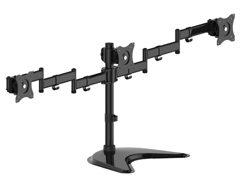 Multibrackets 3392 asztali talpas monitortartó 3 db kijelzőnek, 15"-27", max.10kg., fekete