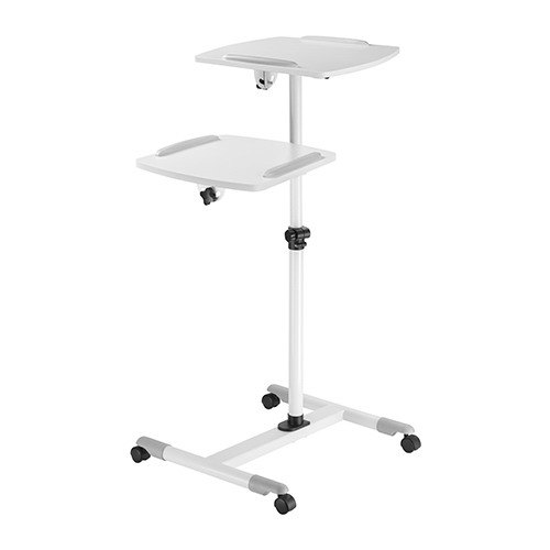 BlackMount TableStand6, projektor/laptop asztal, állítható, max. 10 kg, fehér