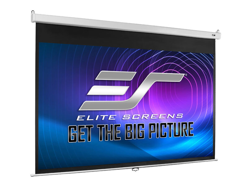 EliteScreens SRM-PRO, M100HSR-PRO manuális vetítővászon, 220 cm x125 cm, 16:9, SLOW RETRACTION