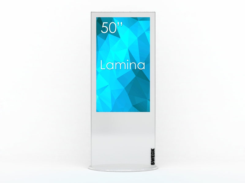 SWEDX SWL-50K8-A1 Lamina digitális Kiosk / Totem 50" 4K, fehér