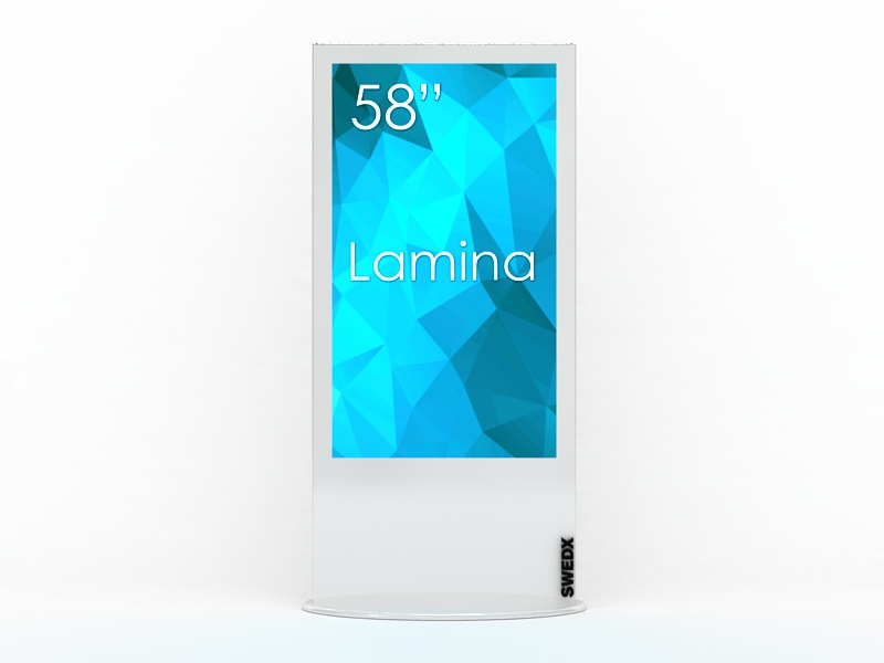 SWEDX SWL-58K8-A1 Lamina digitális Kiosk / Totem 58" 4K, fehér